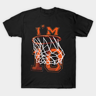 10th Birthday Basketball 10 Years Old T-Shirt